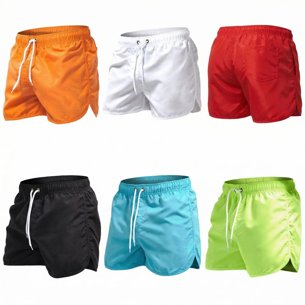 2025 New Summer Men's Swimwear Shorts Brand Beachwear Sexy Swim Trunks Men Swimsuit Low Waist Breathable Beach Wear Surf