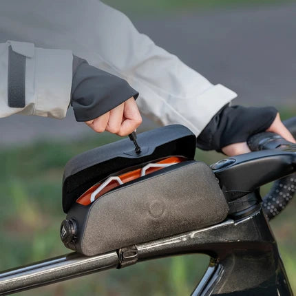 Bolsa de Tubo Superior ROCKBROS Road to Sky – Magnética, Impermeable y con Soporte Móvil para MTB y Carretera